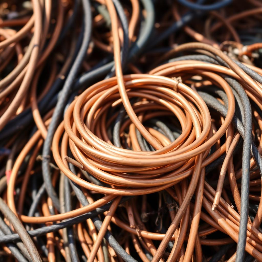 Coiled copper wire
